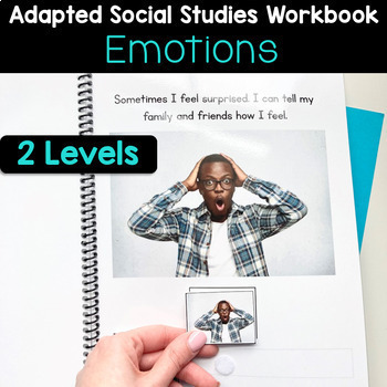 Preview of Identifying Feelings & Emotions Adaptive Social Studies Work Book 