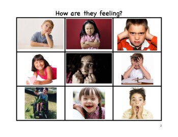 Identifying Feelings and Emotions Bingo / Multi-cultural Diverse Pictures