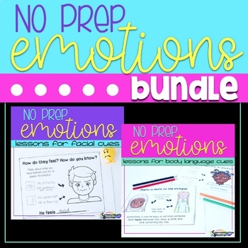 Preview of Identifying Feelings and Emotions Facial Expressions Body Language Cues BUNDLE