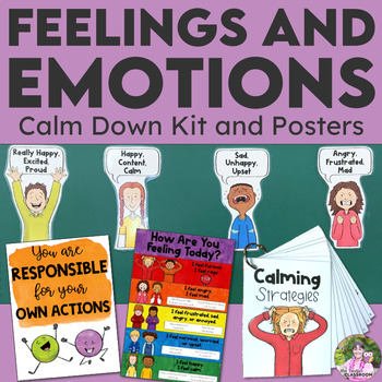 Identifying Feelings and Emotions | Feelings Check In and Calm Down Corner