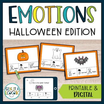 Preview of Identifying Feelings and Emotions - Halloween