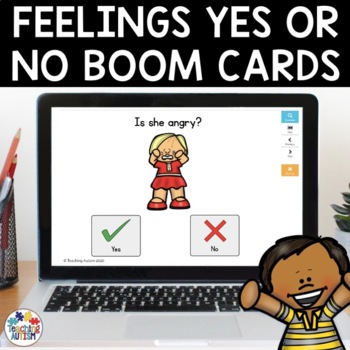 Preview of Identifying Feelings and Emotions | Yes or No Boom Cards