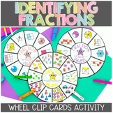 Identifying Fraction Wheel Clip Cards (Visual, Number Line