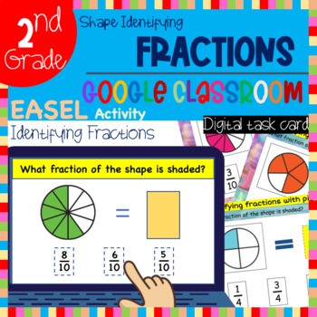 Preview of Identifying Fraction of the Shape for Google Slides: 2nd Grade Distance Learning