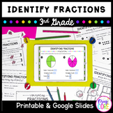 Identifying Fractions 3rd Grade Math Unit 3.NF.A.1 Workshe