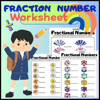 Preview of Identifying Fractions numbers /Beginning Fraction worksheets