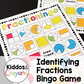 Preview of Identifying Fractions Bingo Game