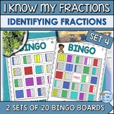 Identifying Fractions Bingo Game | Using Pictorial Models 