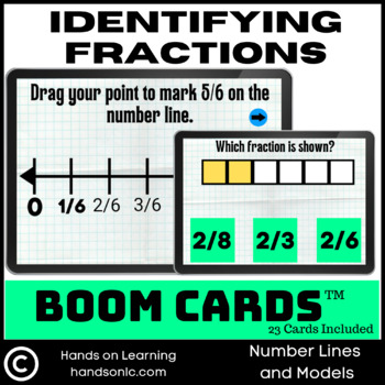 Preview of Identifying Fractions Boom Cards