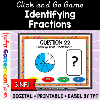 Preview of Identifying Fractions Click and Go Game