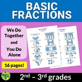 Basic Fractions Shaded Equal Parts of Whole & Printable Fr