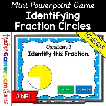 Preview of Identifying Fractions Mini Powerpoint Game Freebie