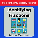 Identifying Fractions | President's Day Math Mystery Pictu