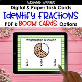 Identifying Fractions BOOM Cards & Task Cards Distance Learning