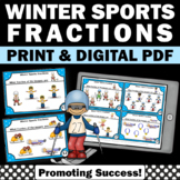 Winter Math Games Fraction Review Activities 3rd Grade Pra