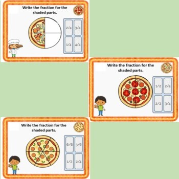 Identifying Fractions - halves, thirds, fourths, fifths, sixths Boom Cards™