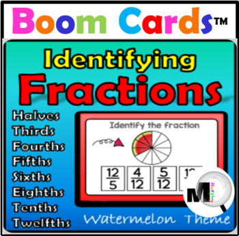 Preview of Identifying Fractions to Twelfths Boom Cards Distance Learning