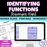 Identifying Functions Activity Scavenger Hunt Digital and 