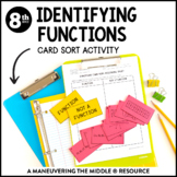 Identifying Functions Card Sort Activity | Function vs. No