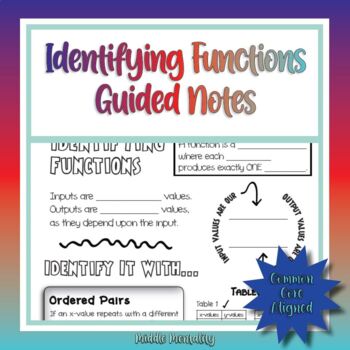 Preview of Identifying Functions Guided Notes