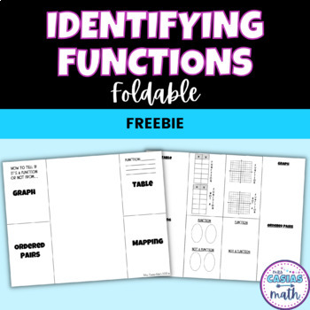 Preview of Identifying Functions Foldable Lesson FREEBIE