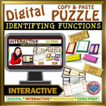 Preview of Identifying Functions (Google & Hard Copy) - 2 OPTIONS Distance Learning