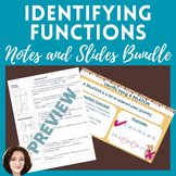 Identifying Functions Guided Notes and Google Slides BUNDLE