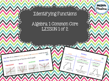 Preview of Identifying Functions Lesson 1 of 2