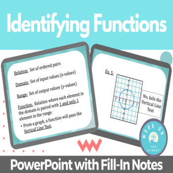 Preview of Identifying Functions | PowerPoint with Guided Notes