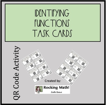 Preview of Identifying Functions QR Code Task Cards