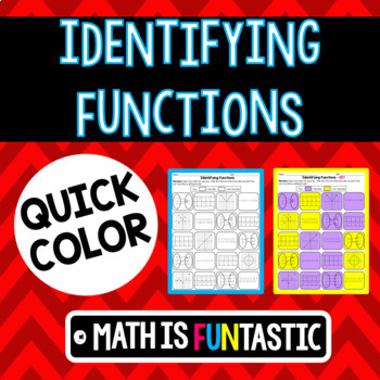 Preview of Identifying Functions - Quick Coloring Activity