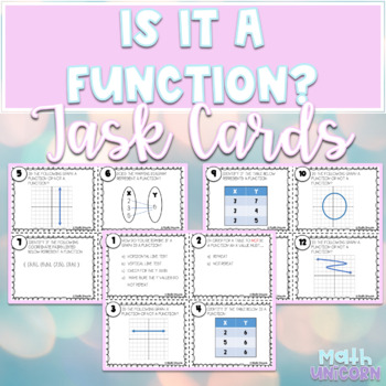 Preview of Identifying Functions Task Cards | Digital & Printable | 