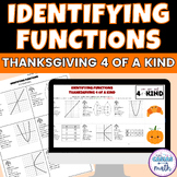 Identifying Functions Thanksgiving Math Activity Digital a