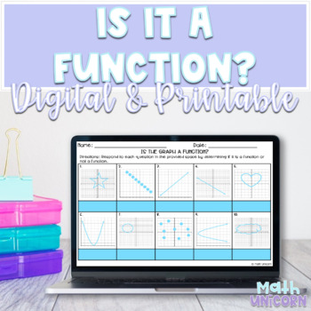 Preview of Identifying Functions from Graphs | Digital & Printable 