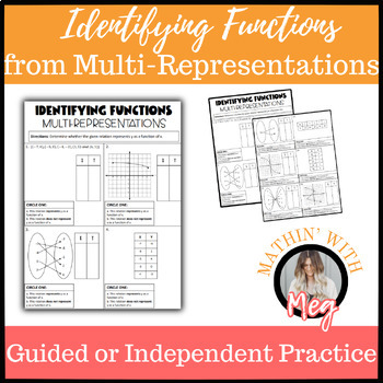 Preview of Identifying Functions from Multi-Representations | Algebra 1 | TEKS 8.5G & A.12A