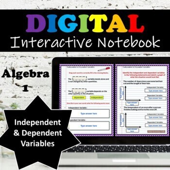 Preview of Identifying Independent & Dependent Variables ⭐ Digital Interactive Notebook