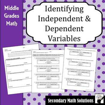 Preview of Independent and Dependent Variables Practice