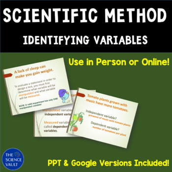 Preview of Scientific Method: Identifying Independent & Dependent Variables