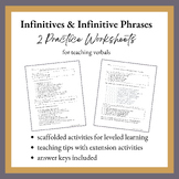 Identifying Infinitives & Infinitive Phrases Worksheet