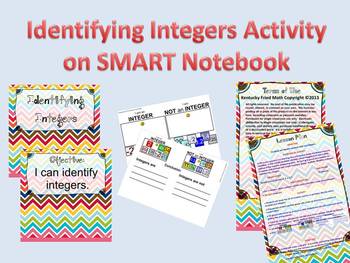 Preview of Identifying Integers Activity SMART Notebook (First Week of School)