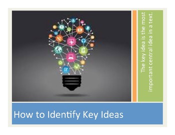 Preview of Identifying Key Ideas: "I do", "We do", "You all do," "You Do."
