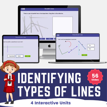 Preview of Identifying Lines Fourth Grade No Prep Digital Activities CCSS 3.G.A.1