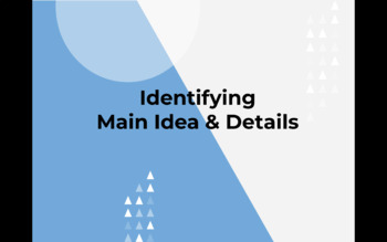 Preview of Identifying Main Idea & Details Reading Techniques