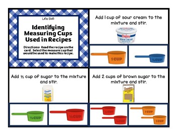 Preview of Identifying Measuring Cups used in Recipes