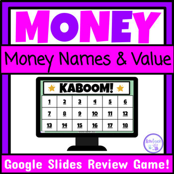 Preview of Identifying Money Game Money Names and Value Special Education Life Skills Math