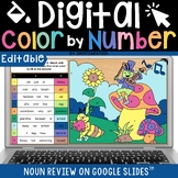 Identifying Nouns Digital Color by Number Grammar Review o