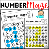 Identifying Numbers 0 - 20 Number Maze for Kindergarten or