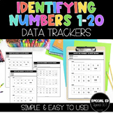 Identifying Numbers 1-20 Data Trackers -Quick & Easy!