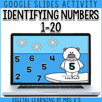 Preview of Identifying Numbers 1-20 Digital Activity for Google Slides