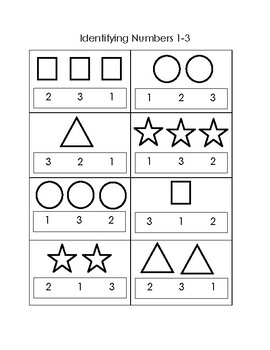 identifying numbers 1 3 by developmental pre school resources tpt
